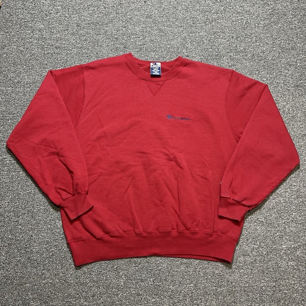 Champion Red Crewneck Sweatshirt